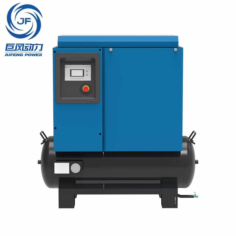 8-16bar 10hp 220v অপসারণযোগ্য একক ফেজ স্থায়ী চুম্বক স্ক্রু এয়ার কম্প্রেসার 490-980 L/min Displacement