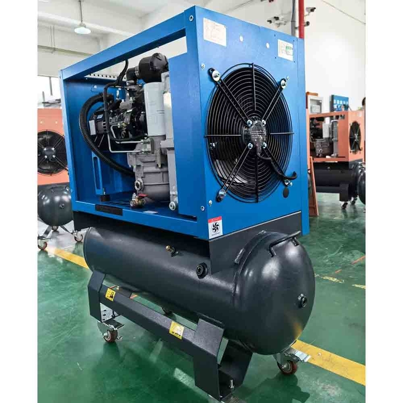 মিনি ক্ষুদ্র শিল্প কম্প্রেসার 2.2kw 3.7kw 4.5kw 5.5kw 7.5kw 9kw ট্যাঙ্ক সহ একক ফেজ স্ক্রু এয়ার কম্প্রেসার